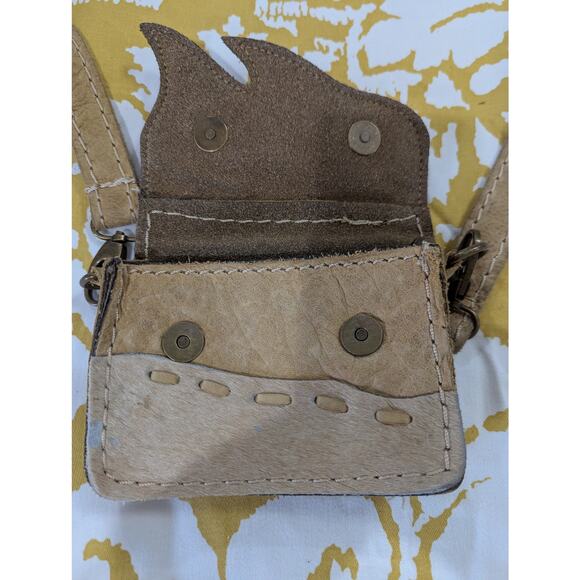 Westen Rodeo Crossbody Mini Tan and Brown Long Adjustable Strap Purse Bag - Picture 3 of 10